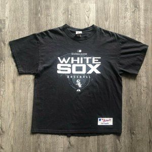 Majestic Chicago White Sox Baseball MLB Authentic Collection Black T-Shirt Sz L